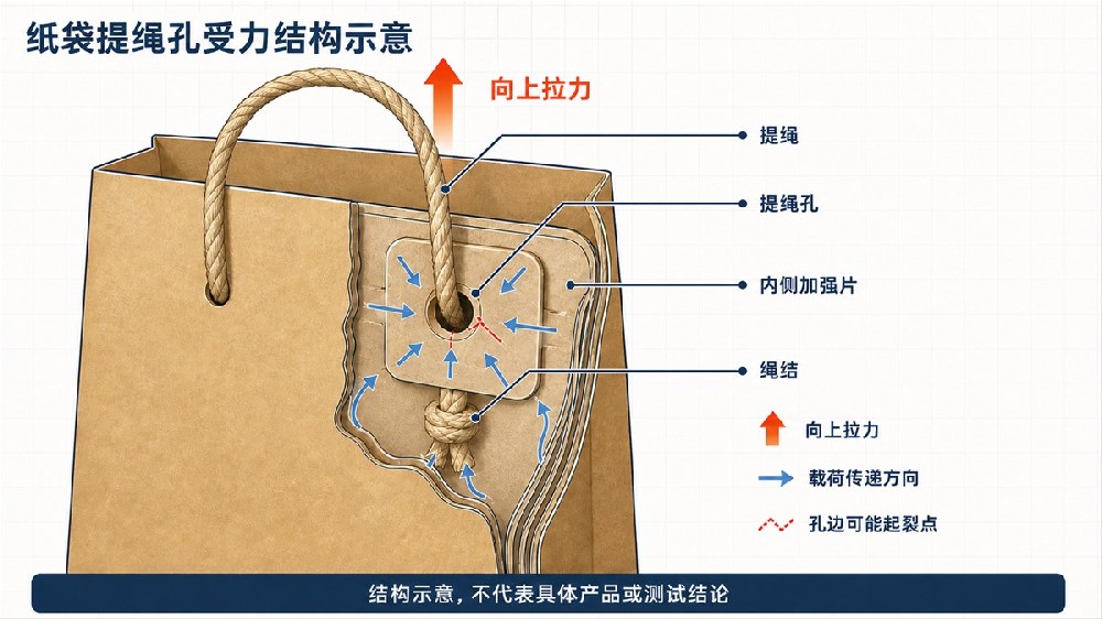 纸袋提绳孔为什么会撕裂？纸张、打孔、加强片、绳结与装重提拉检查清单