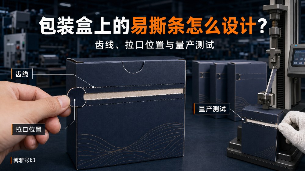 包装盒易撕条怎么设计？齿线、拉口位置与量产测试清单