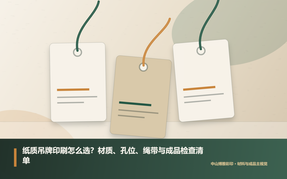 不同纸张材质与绳带组合的纸质吊牌样品