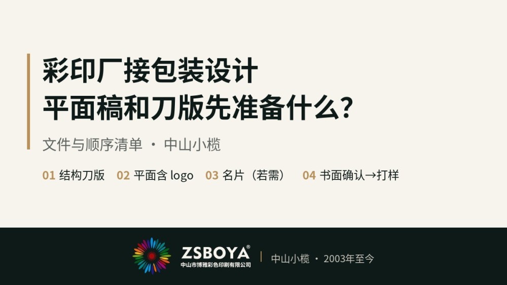 彩印厂接包装设计时，平面稿和刀版要先准备什么？